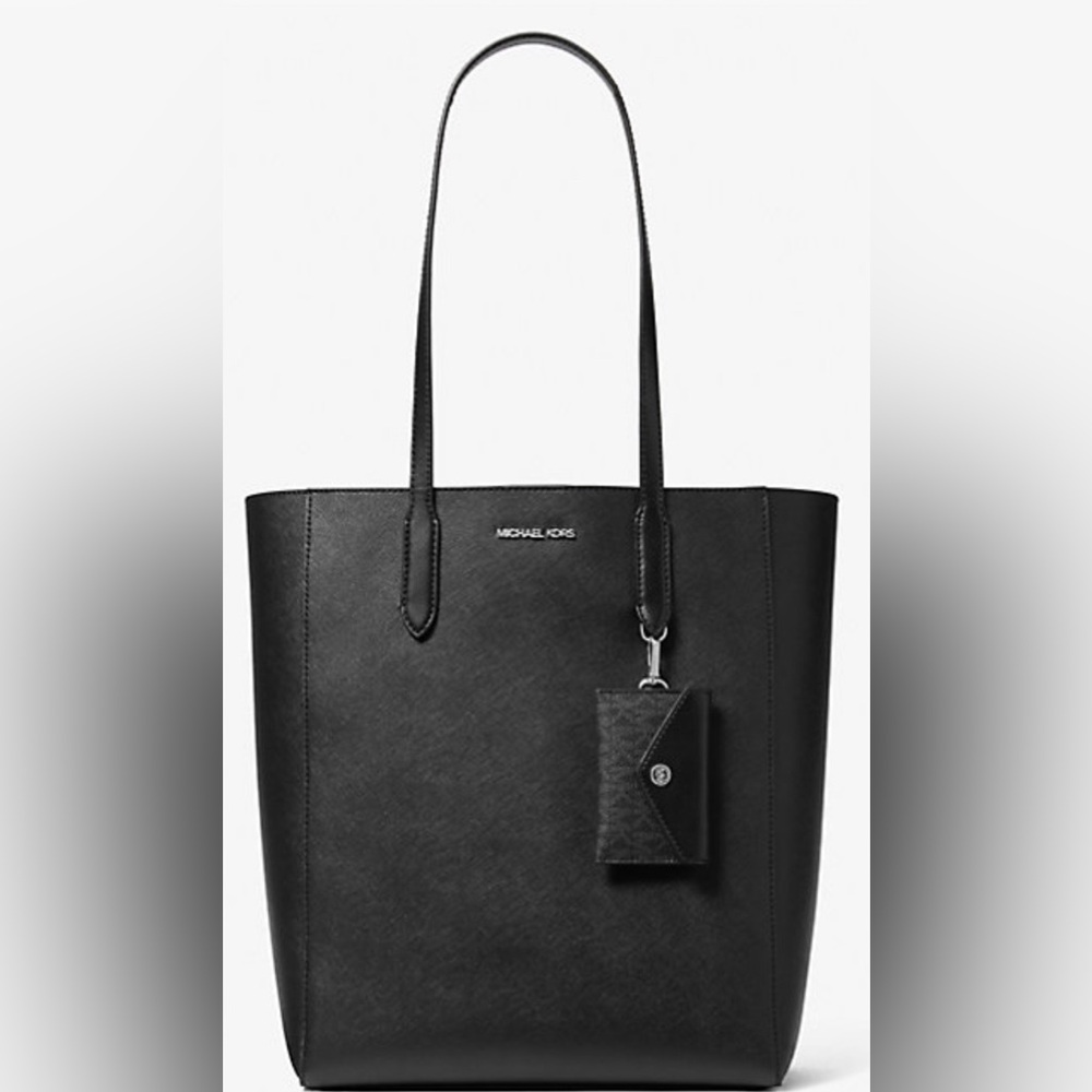 NWT Michael Kors Black Leather Vincent Tote
